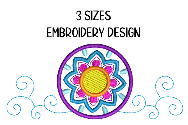 Mandala Blossom with Curved Ornaments