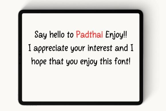 Padthai Font PNG with transparent background - Preview 6