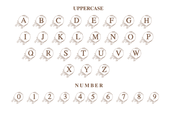 Pretty Monogram Font font preview - 6