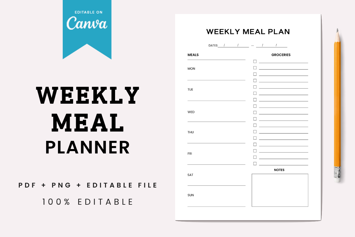 Weekly Meal Planner & Grocery List