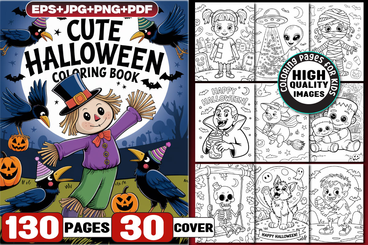 130 Cute Halloween Coloring Pages Kids
