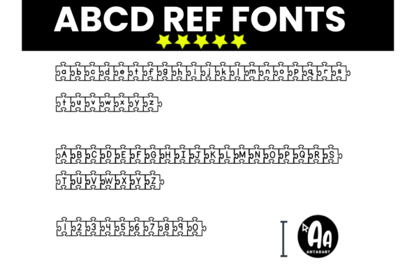 Alphabet Puzzle Font - Preview 1
