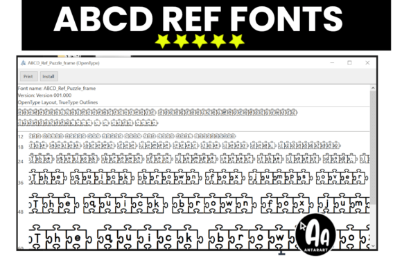 Alphabet Puzzle Font - Preview 2