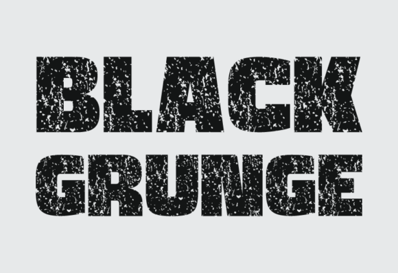 Black Grunge Font - Preview 1