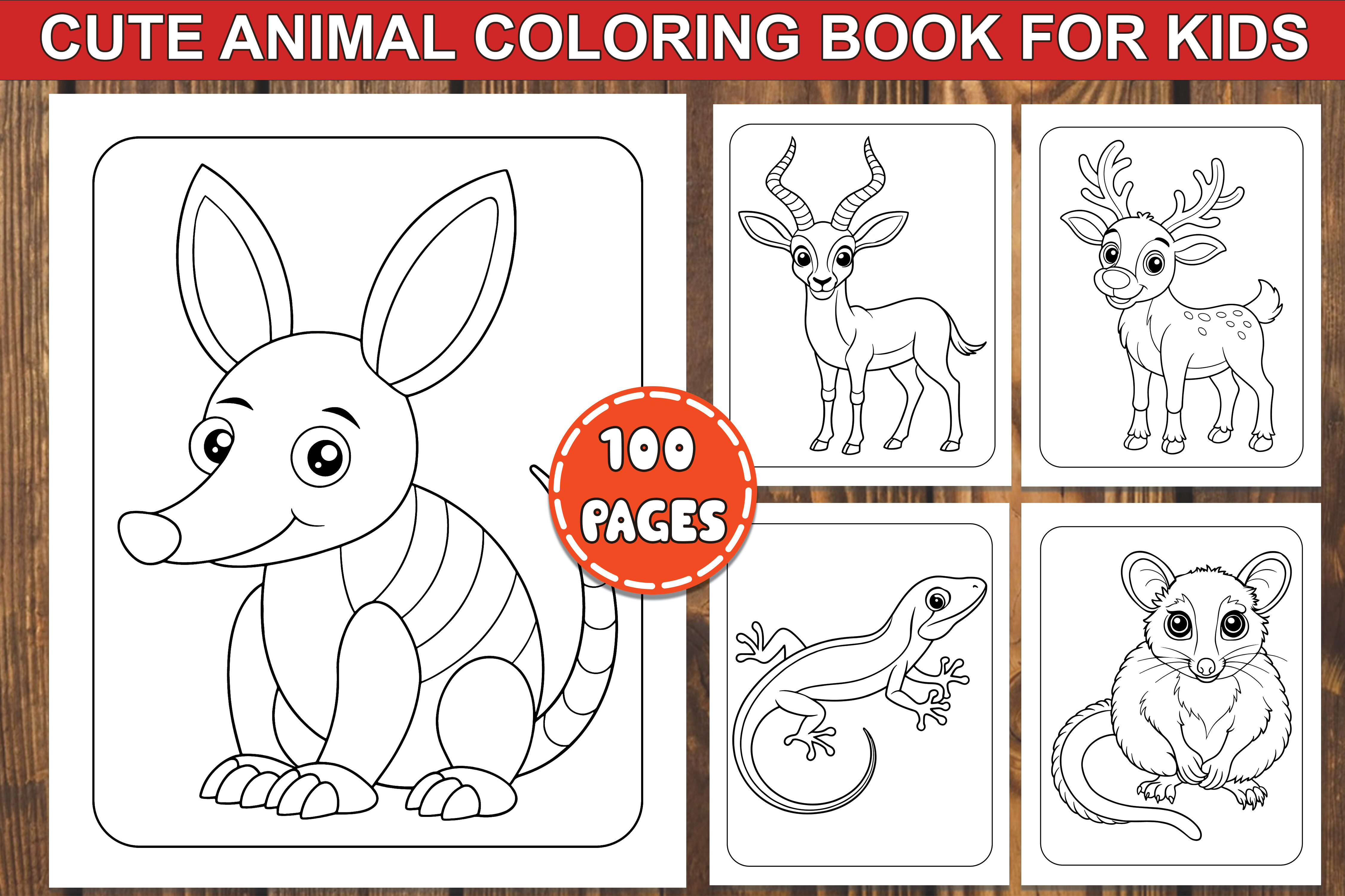 CUTE ANIMAL COLORING BOOK for KIDS