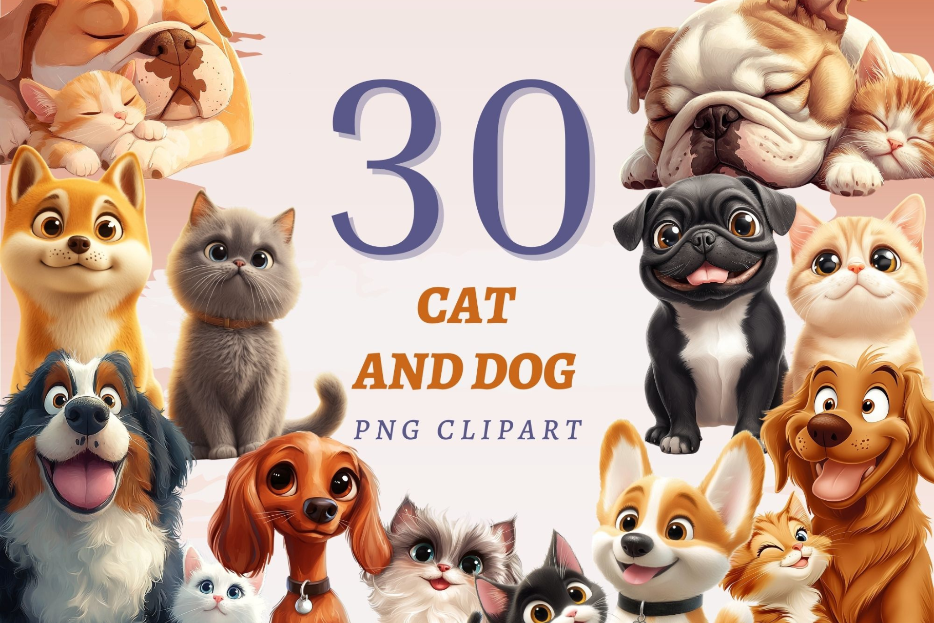Cat and Dog PNG Bundle Graphic by SapphireDreamscape · Creative Fabrica