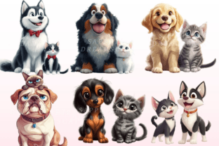 Cat and Dog PNG Bundle Graphic by SapphireDreamscape · Creative Fabrica