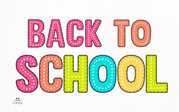 Dotted Back to School Font - Preview 1
