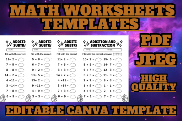 3 Editable Subtraction And Addition Math Worksheets Templates Designs ...