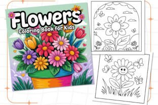 Flowers Coloring Pages for Kids Graphic by PLAY ZONE · Creative Fabrica