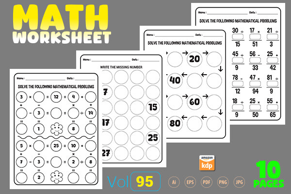 Kindergarten Fun Printable Math Sheet
