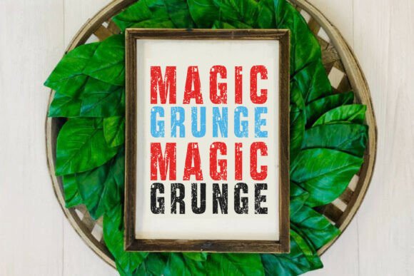 Magic Grunge Font PNG with transparent background - Preview 5