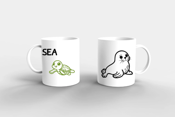 Marine Animal Font PNG with transparent background - Preview 5
