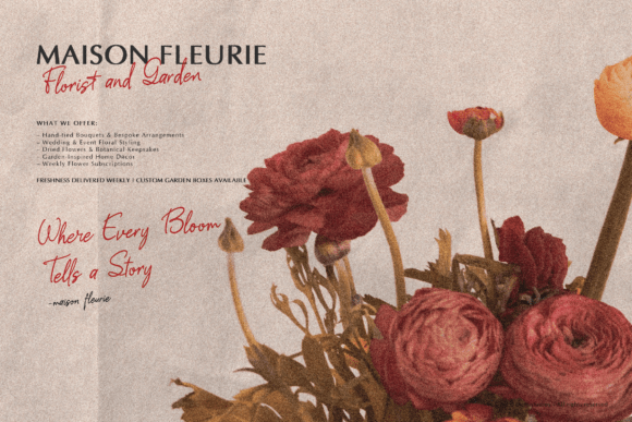 Single Flower Font PNG with transparent background - Preview 5