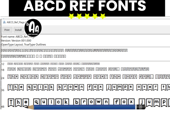 Abcd Ref Banner Font - Preview 2