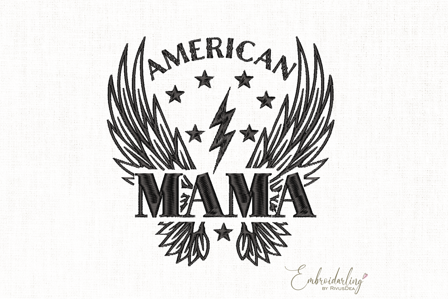 American Mama Embroidery Design