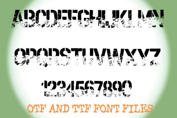 Army Stencil Faded Font - Preview 1