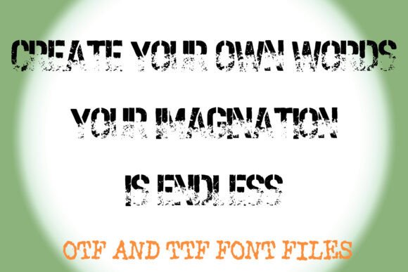 Army Stencil Faded Font - Preview 2