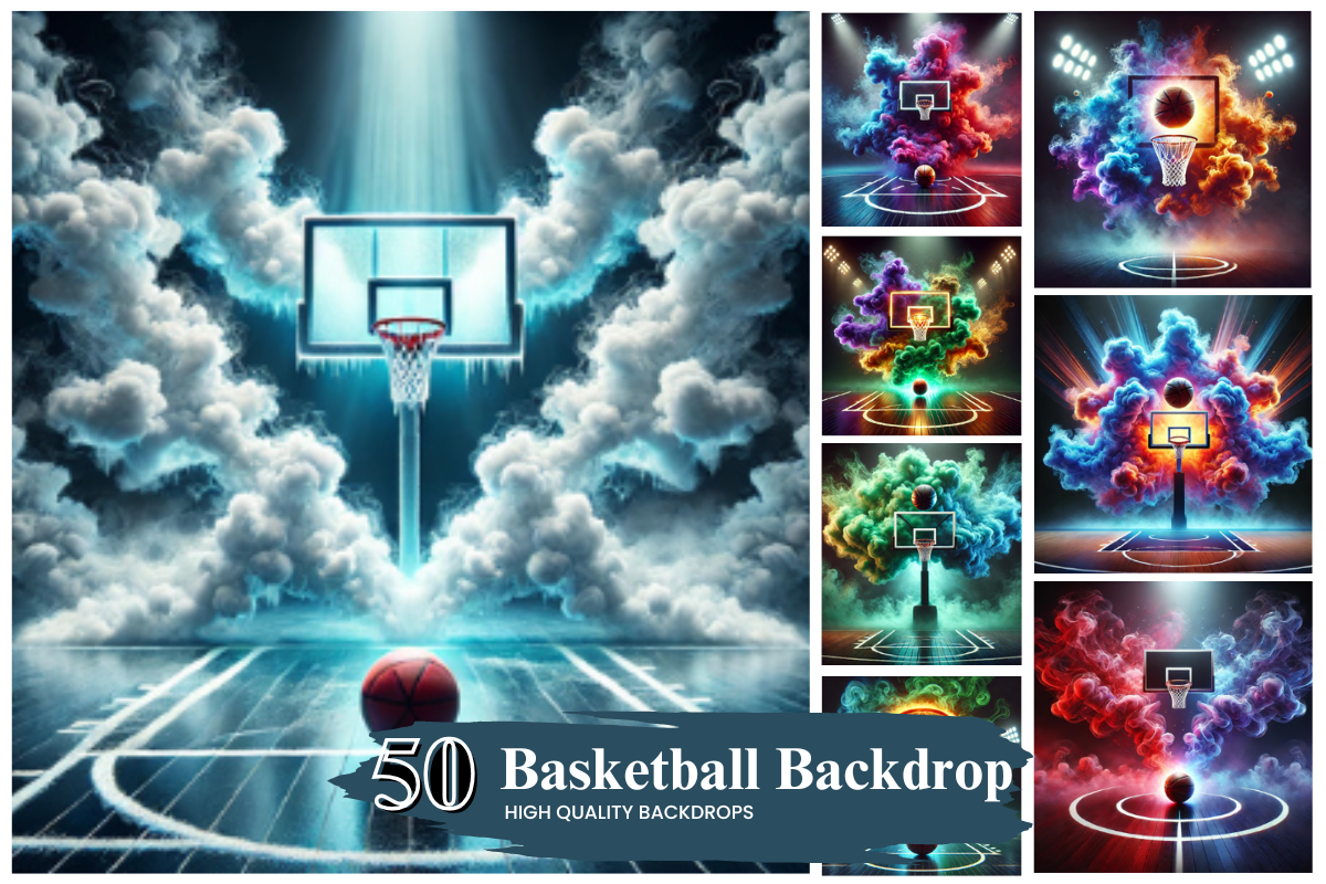 Basketball Digital Backdrops Graphic by Mr. Designer · Creative Fabrica
