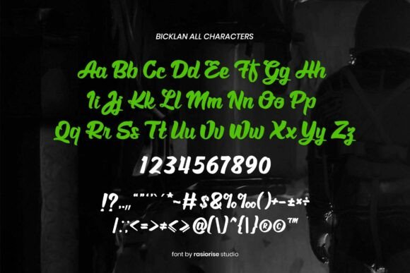 Bicklan Font - Preview 3