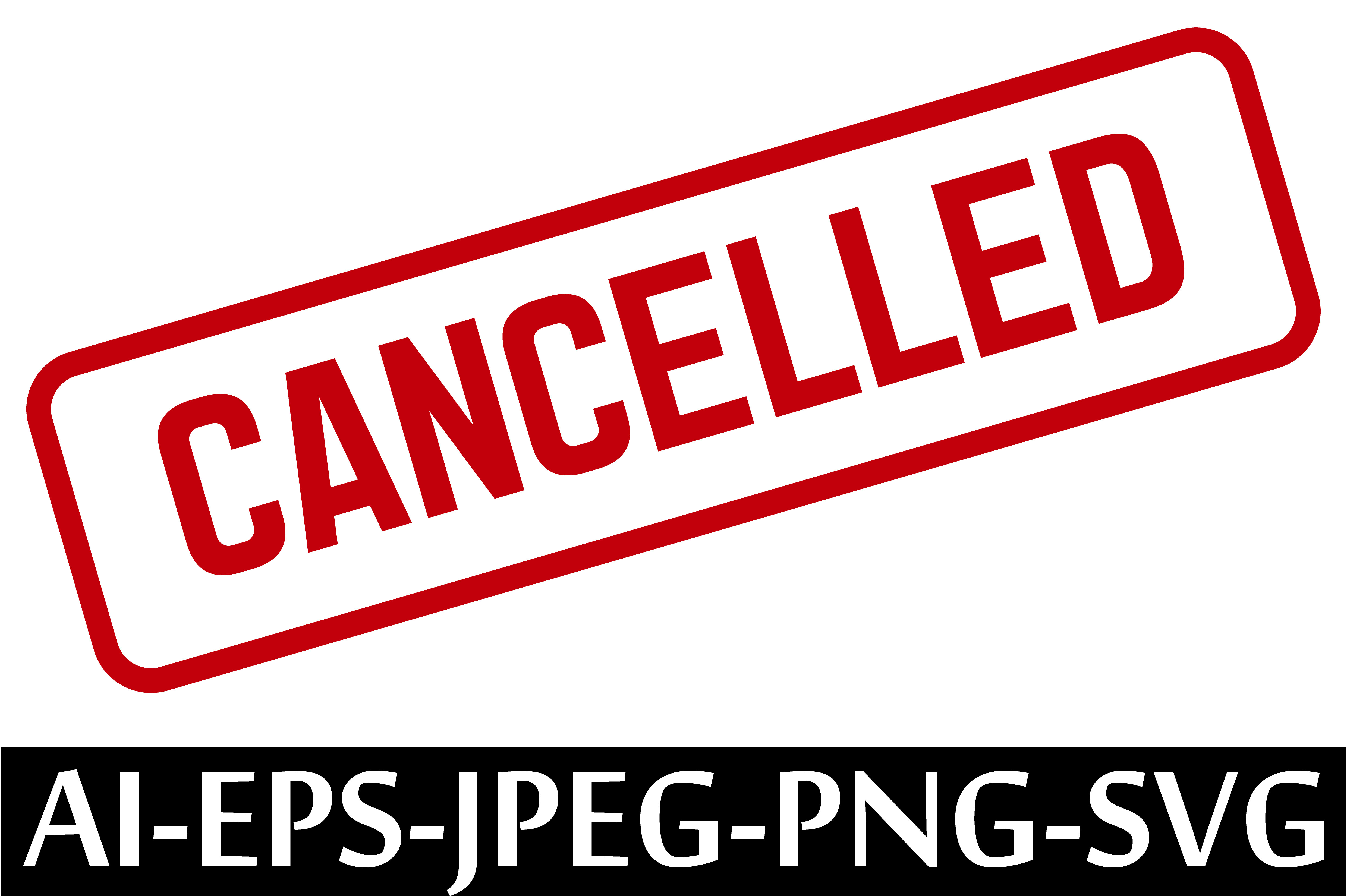 CANCELLED Rubber Stamp Design Graphic by Arman · Creative Fabrica