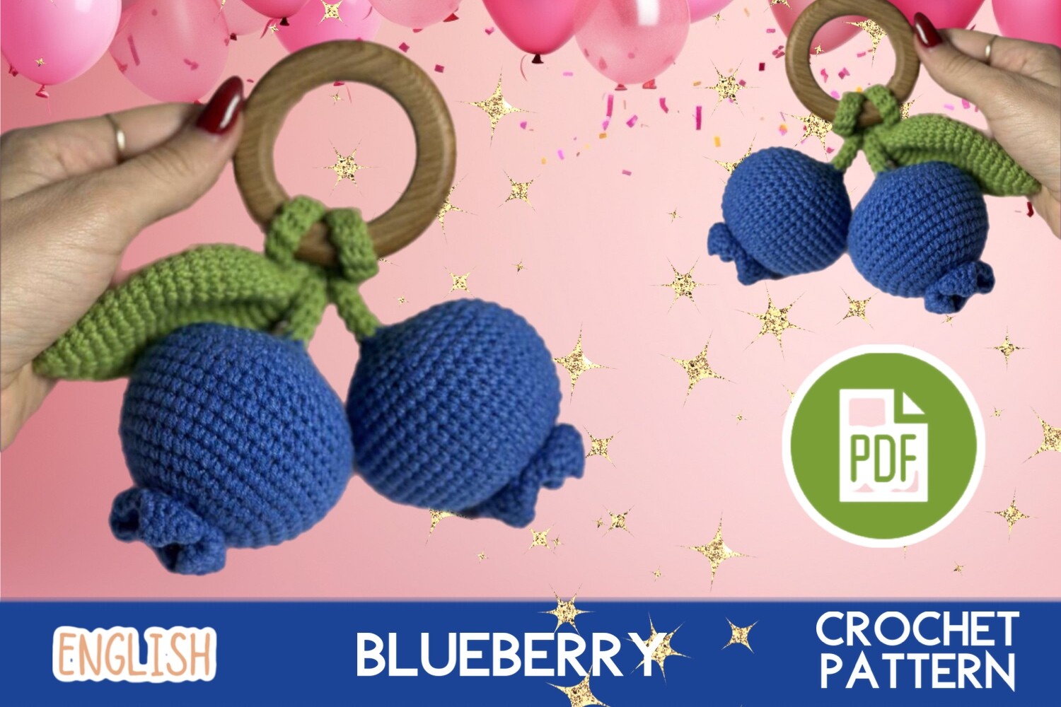 Crochet Blueberry Pattern PDF Amigurumi