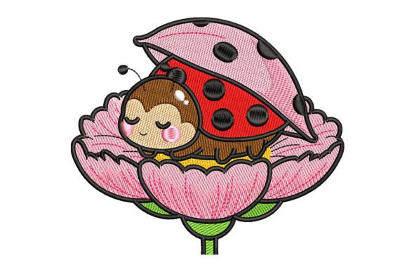 Cute Little Ladybug on the Flower