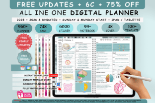 Digital Planner 2025 2026 2027 & Undated Graphic by Plamarplanners ...