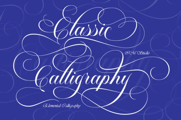 Elemental Calligraphy Font - Preview 4