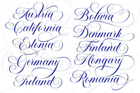 Elemental Calligraphy Font - Preview 2
