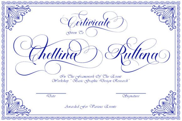 Elemental Calligraphy Font - Preview 3