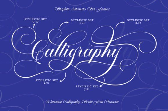 Elemental Calligraphy Font - Preview 1