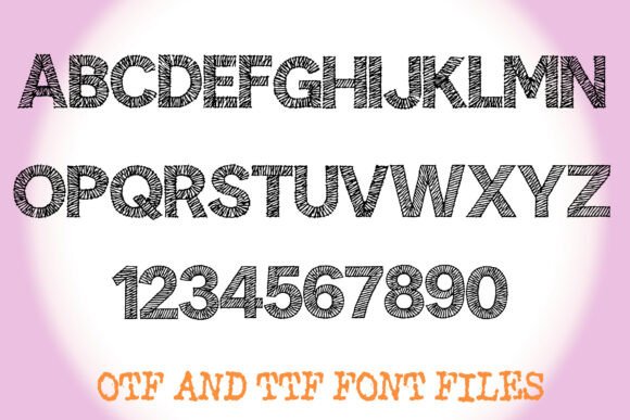 Embroidery Stitch Font PNG with transparent background - Preview 1