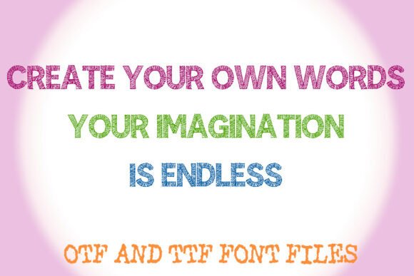 Embroidery Stitch Font PNG with transparent background - Preview 2