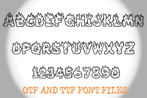 Fire Flames Font - Preview 1