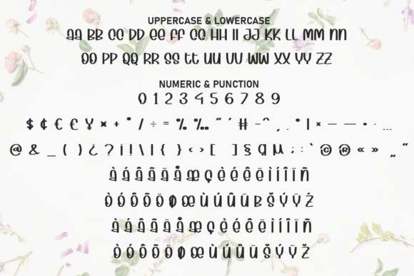 Flower Forever Font PNG with transparent background - Preview 6