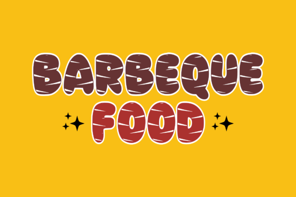 Grilled Sausage Font - Preview 2