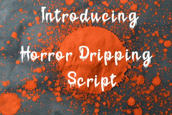 Horror Dripping Script Font - Preview 1