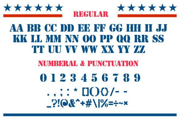Liberty Stencil Font font preview - 5