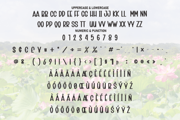 Lotus Garden Font PNG with transparent background - Preview 6