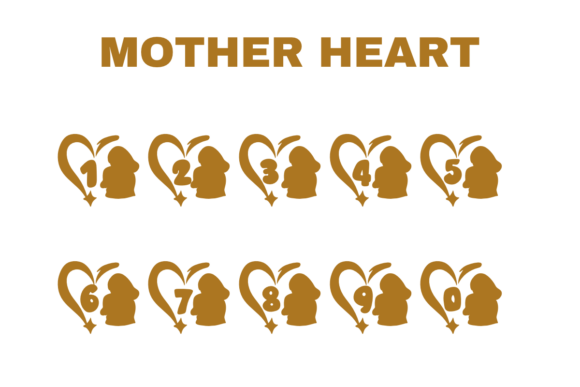 Mother Heart Font PNG with transparent background - Preview 3