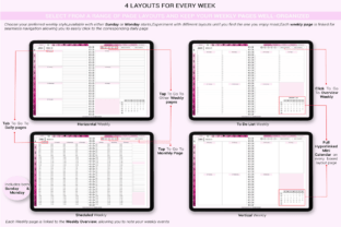 🌸 Pink Rose Digital Planner 2025 2026 2027 Graphic by Plamarplanners ...