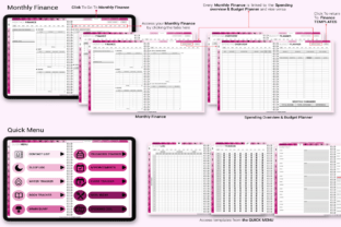 🌸 Pink Rose Digital Planner 2025 2026 2027 Graphic by Plamarplanners ...