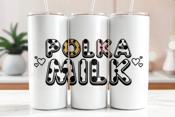 Polka Milk Font PNG with transparent background - Preview 1