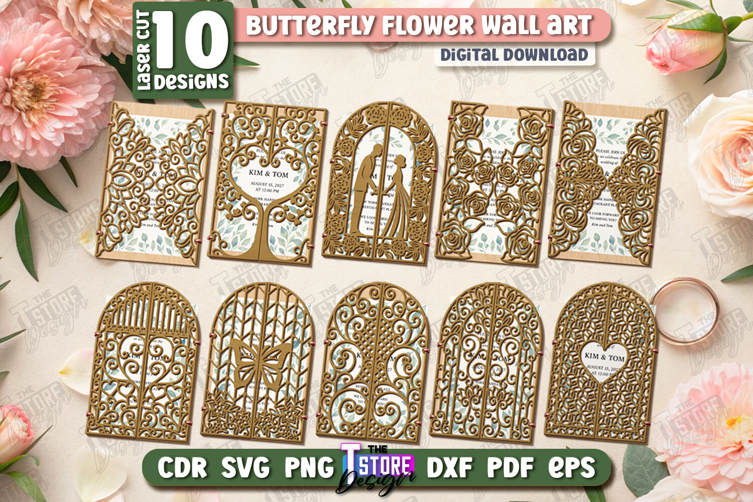 Wedding Invitation Laser Cut Bundle |CNC