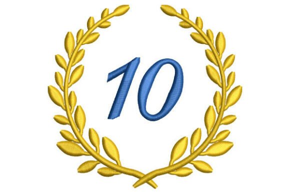Anniversary Wreath with Number 10