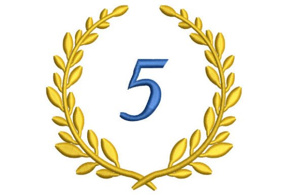 Anniversary Wreath with Number 5