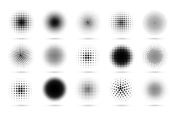 Circle Halftone. Abstract Dotted Circles