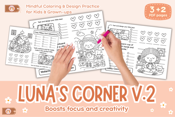 Coloring Practice Worksheets Luna Corner