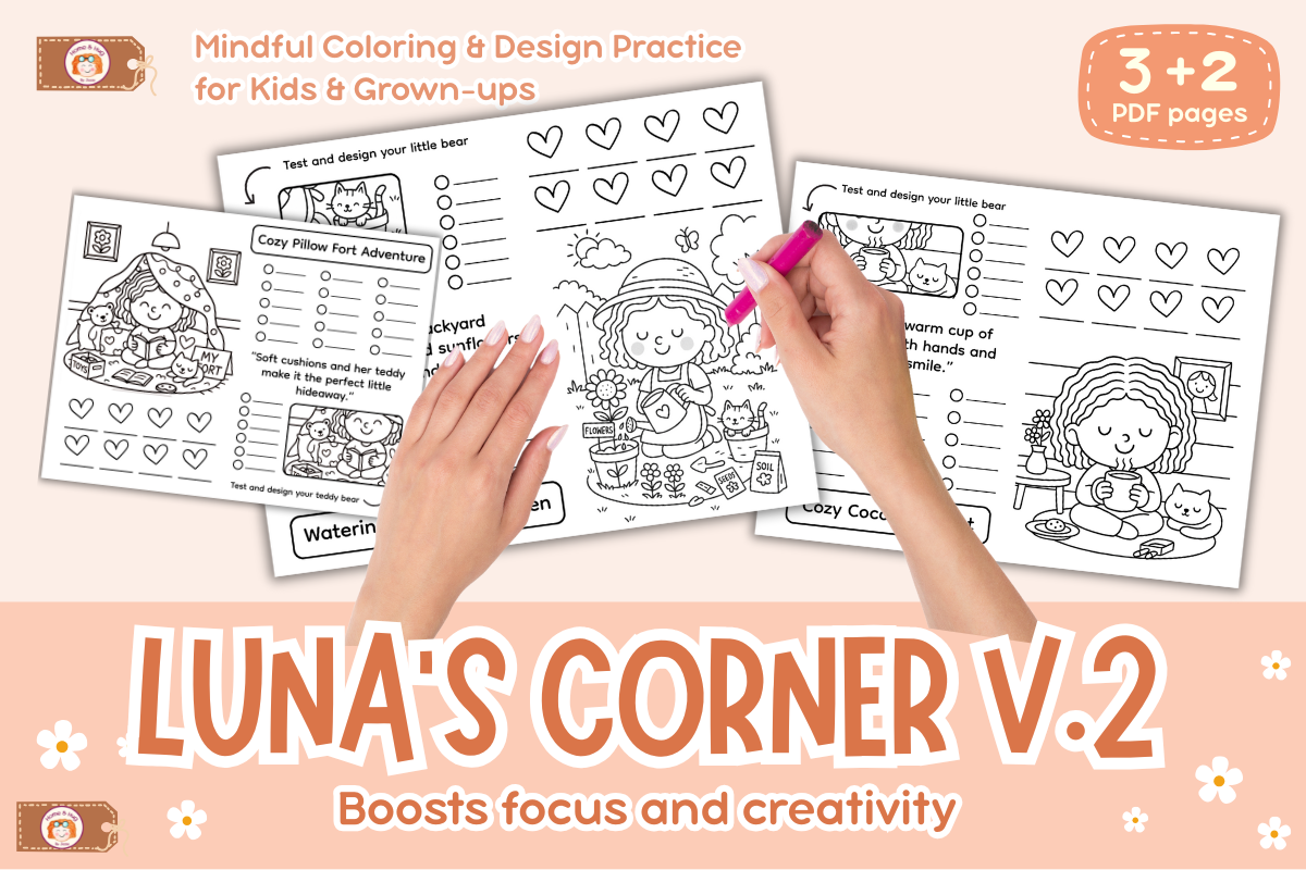 Coloring Practice Worksheets Luna Corner